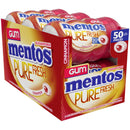 Mentos Pure White Sugar-Free Chewing Gum With Xylitol, Sweet Mint, Holiday Candy, Bulk, 50Piece Bottle (Pack Of 6)