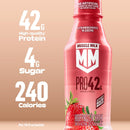 Muscle Milk Pro High Protein Shake, Strawberries 'n Creme, 14 fl oz Bottles, (12 Pack)