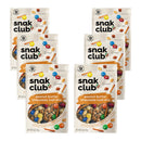 Snak Club Peanut Butter Chocolate Trail Mix with Peanuts, Peanut Butter M&M’S, Toffee Peanuts, and Pretzels, 6 oz Per Bag, 6 Resealable Bags
