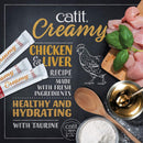 Catit Creamy Lickable Cat Treat – Healthy Variety of Flavors, 72 Pack, Hand-Feed or Serve, Nutrient-Rich Squeeze Tube, 0.5 oz Each