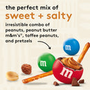 Snak Club Peanut Butter Chocolate Trail Mix with Peanuts, Peanut Butter M&M’S, Toffee Peanuts, and Pretzels, 6 oz Per Bag, 6 Resealable Bags