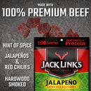 Jack Link's Beef Jerky, Jalapeno, 12g of Protein and 100 Calories, Made with 100% Beef, 1.25 Oz (10 Pack)