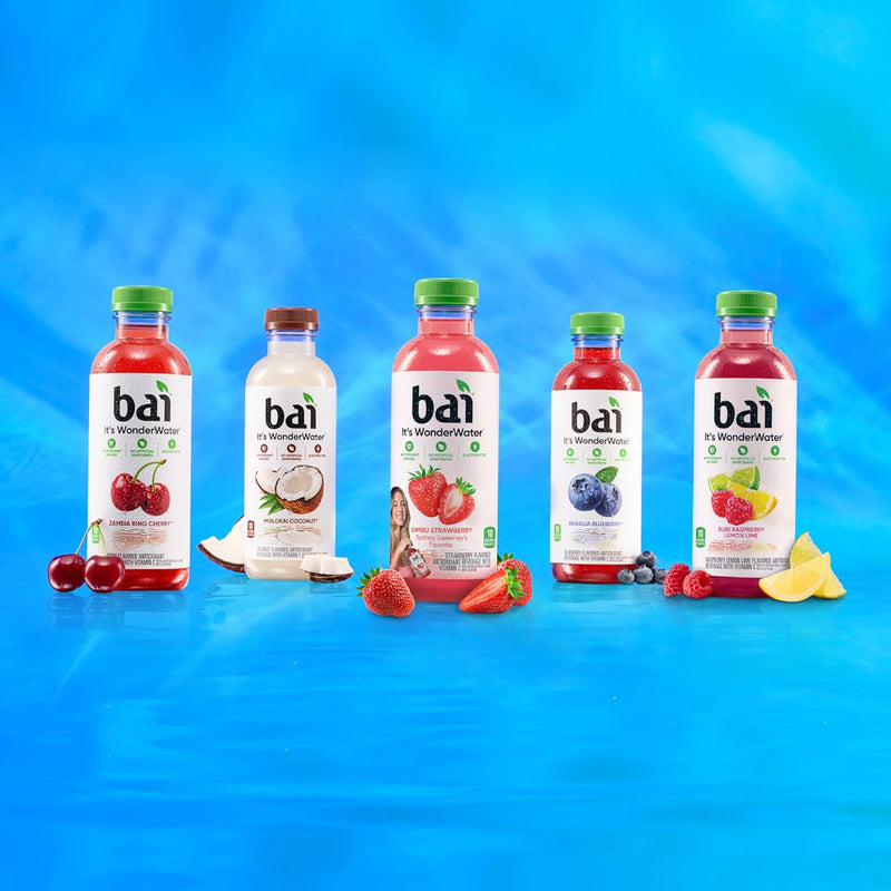 Bai Antioxidant Infused Water Beverage, Raspberry Lemon Lime, No Artificial Sweeteners, 18 Fluid Ounce Bottle, 12 Pack