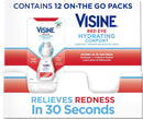 Visine Red Eye Hydrating Comfort Redness Relief and Lubricant Eye Drops to Relieve Red Eyes Due to Minor Eye Irritations Fast and Help Moisturize Dry Eyes, 12 x 0.28 fl. oz