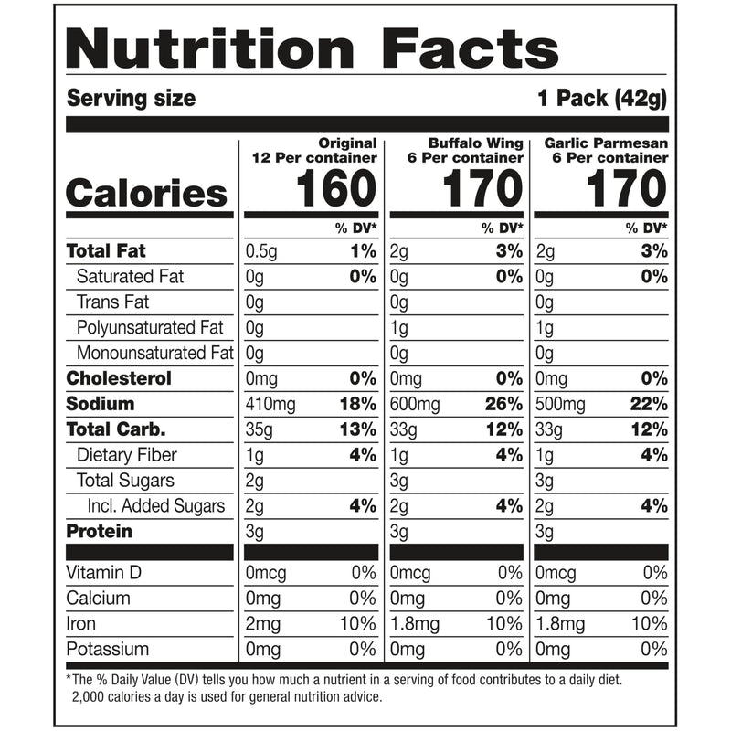 Snack Factory Pretzel Crisps Variety Pack, Individual 1.5 Ounce (Pack of 24)