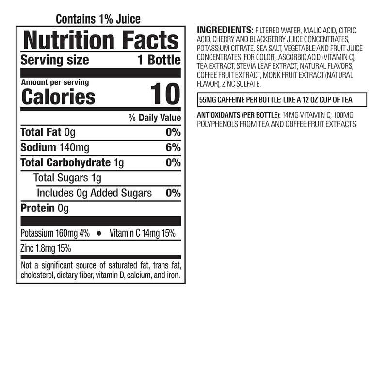 Bai Antioxidant Infused Water Beverage, Zambia Bing Cherry,No Artificial Sweeteners, 18 Fluid Ounce Bottle, 12 Pack