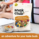 Snak Club Peanut Butter Chocolate Trail Mix with Peanuts, Peanut Butter M&M’S, Toffee Peanuts, and Pretzels, 6 oz Per Bag, 6 Resealable Bags