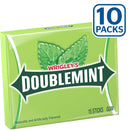 Wrigley's Doubblemint Chewing Gum, 15 Piece, Pack of 10