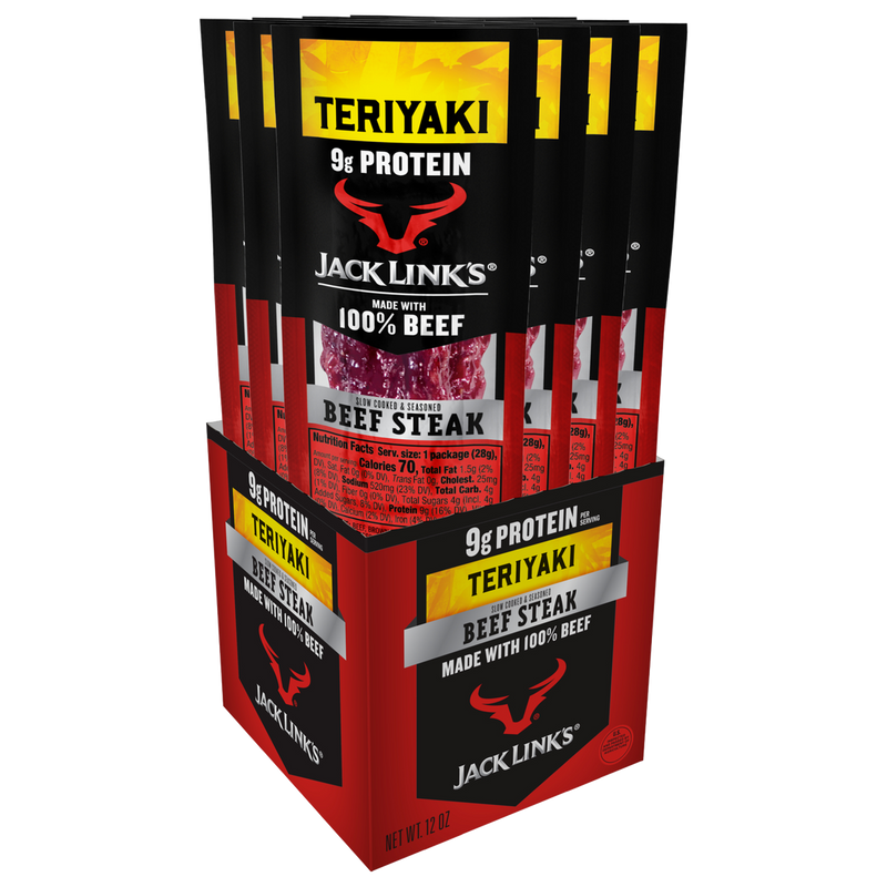 Jack Link's Beef Steaks, Teriyaki, 1 oz, 12 ct