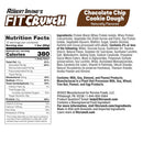 FITCRUNCH Full Size Protein Bars, 6-Layer Baked Bar, 6g of Sugar, Gluten Free & Soft Cake Core (Chocolate Chip Cookie Dough)