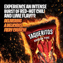 Taqueritos Dragon Fire, Spicy Rolled Corn Tortilla Chips, with Chili and Lime Flavor,  8 Ounce Bag (Pack of 20)