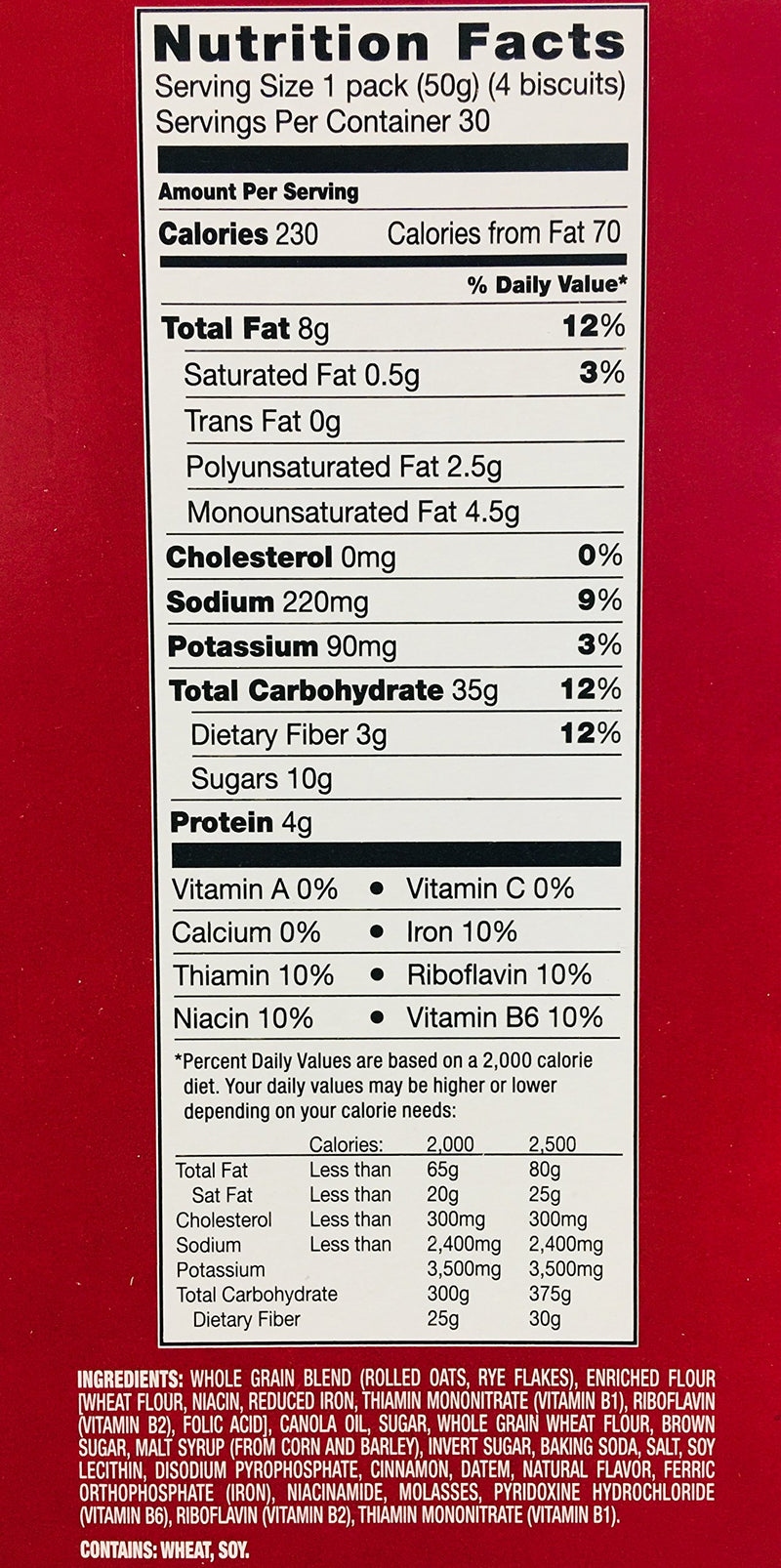 Belvita Brown Sugar Biscuits 1.76 oz 30 -Count Pack, cinnamon, 52.8 Ounce, (Pack of 4)