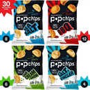 Popchips Variety Pack - Baked Potato Chips Snack Bag Healthy Assortment (30 Count)