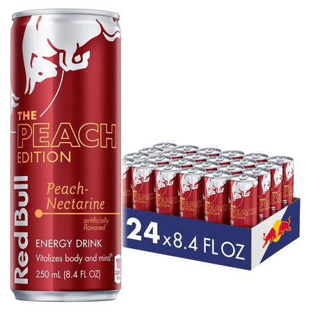 Red Bull Energy Drink, Peach Edition, 8.4 Fl Oz (24 Pack)