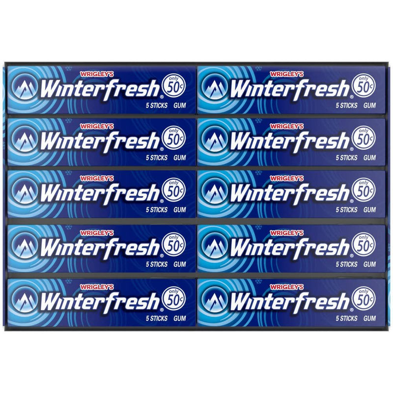 WRIGLEY'S WINTERFRESH Chewing Gum Bulk Pack, 5 Sticks Per Pack (Pack of 40)