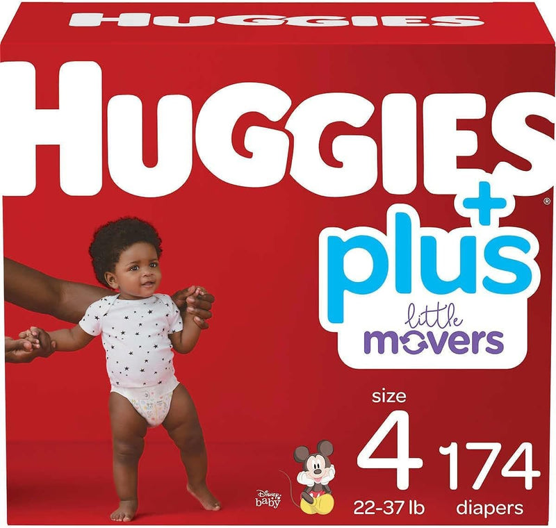 Huggies Little Movers Plus Diapers, Size 4 (174-Count)