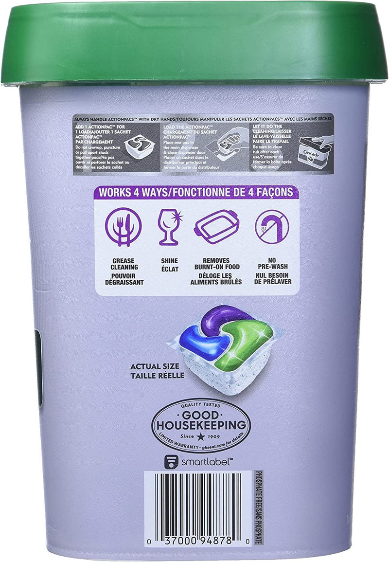 Platinum Dishwasher Detergent 92 Scent ActionPacs Net Wt