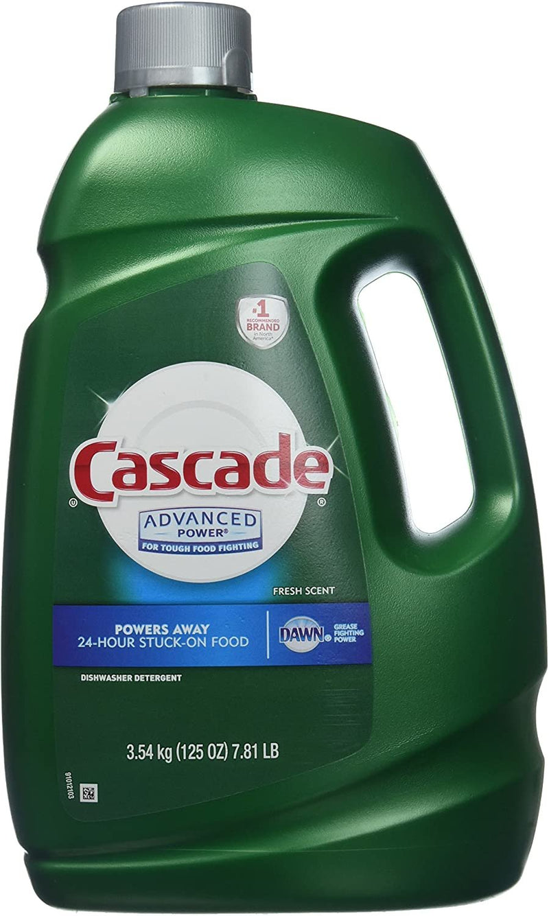 Cascade Advanced Power Liquid Machine Dishwasher Detergent with Dawn, 125-Fl. Oz, Plastic Bottle (125 Fl Oz)