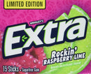 Extra Rockin' Raspberry Lime Sugar-Free Gum, 15 Count (Pack of 10)