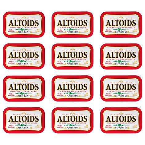 Altoids Breath Mints, Hard Peppermint Candy, 1.76 oz Tin