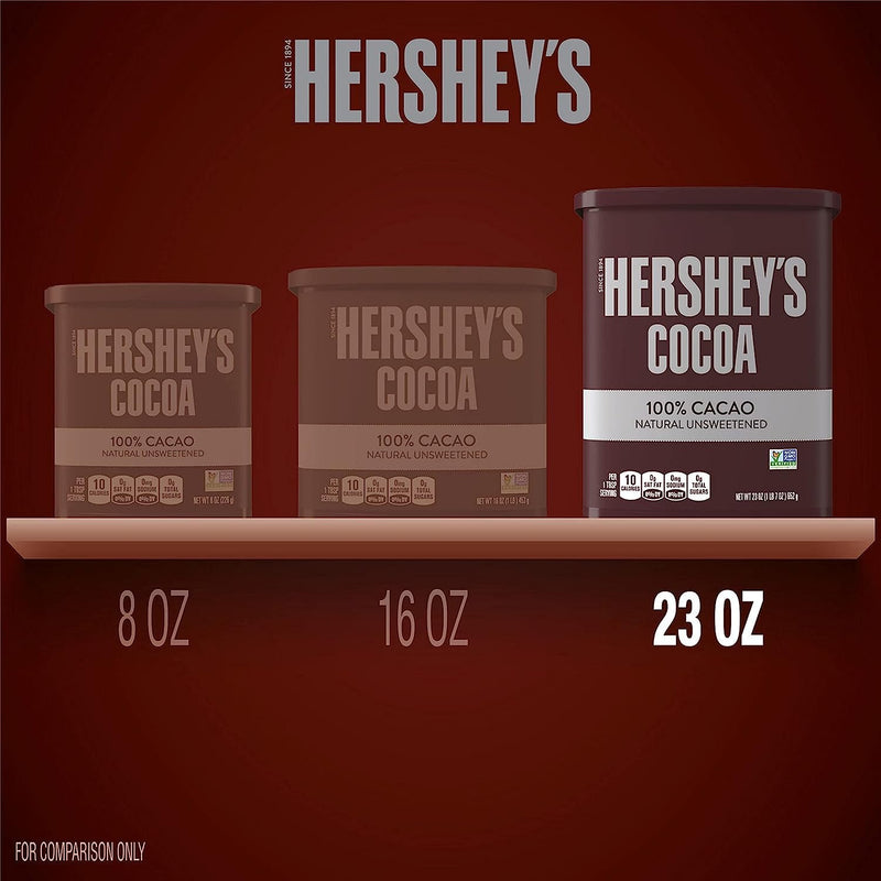 HERSHEY'S Natural Unsweetened Cocoa, Gluten Free, 23 oz Can