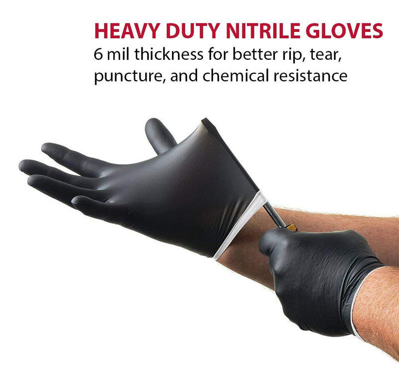 Venom Steel Industrial Nitrile Gloves, 6 mil, 2 Layer Rip Resistant, XL, 100 Count
