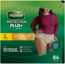 Depend Protection Plus Ultimate Underwear for Women S-M-L-XL