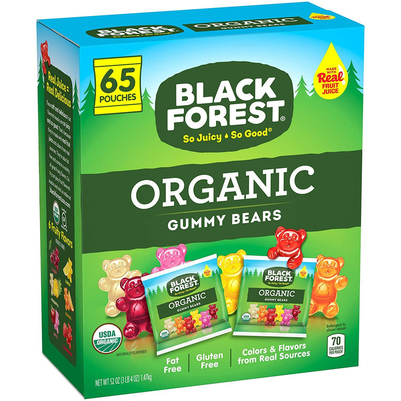 Black Forest Organic Candy, Gummy Bears, 65 Count, 0.8 Oz