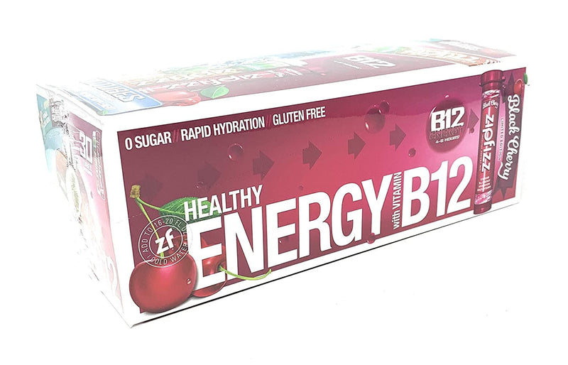 Zipfizz Healthy Energy Drink Mix, Hydration with B12 and Multi Vitamins,Split Box Pina Colada & Black Cherry Limited Edition 30 Tubes (330 g)