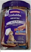 Lickables Puree Cat Treat Variety Pack Give As Treat Mix with Food use as a Topper (48 Count) 25.4 OZ