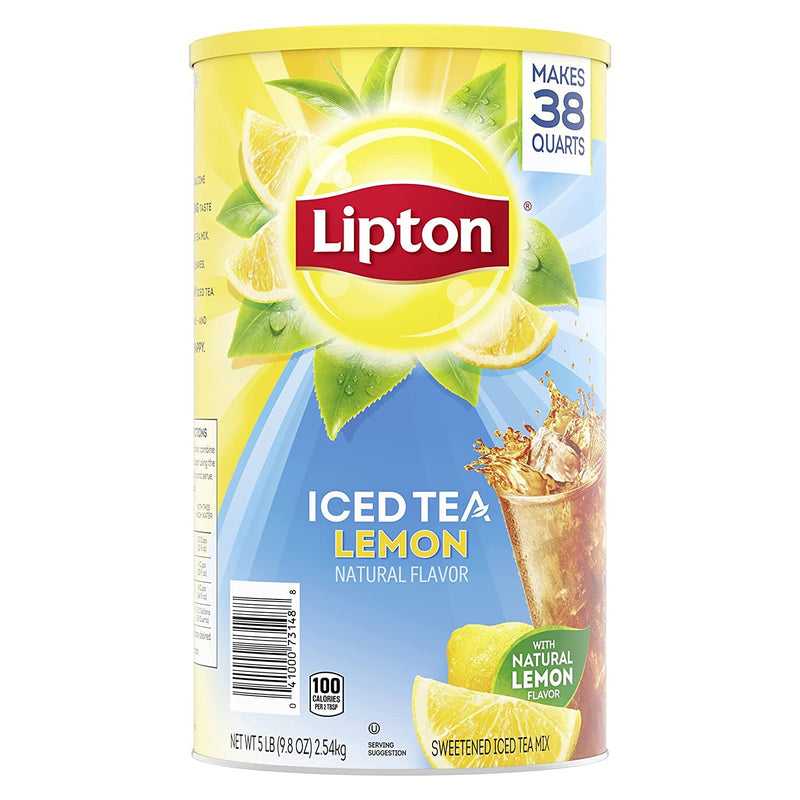 Lipton Iced Tea Mix For a Refreshing Cool Beverage Lemon Black Tea Sweetened With Real Cane Sugar 38 qt