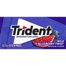 Trident Wild Blueberry Twist Sugar Free Gum, 12 Packs of 14 Pieces (168 Total Pieces)
