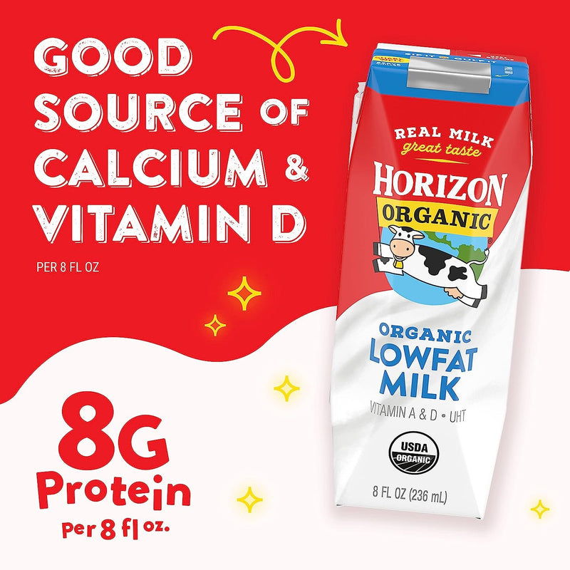 Horizon Organic Shelf-Stable 1% Low Fat milk Boxes, 8 oz., 18 Pack