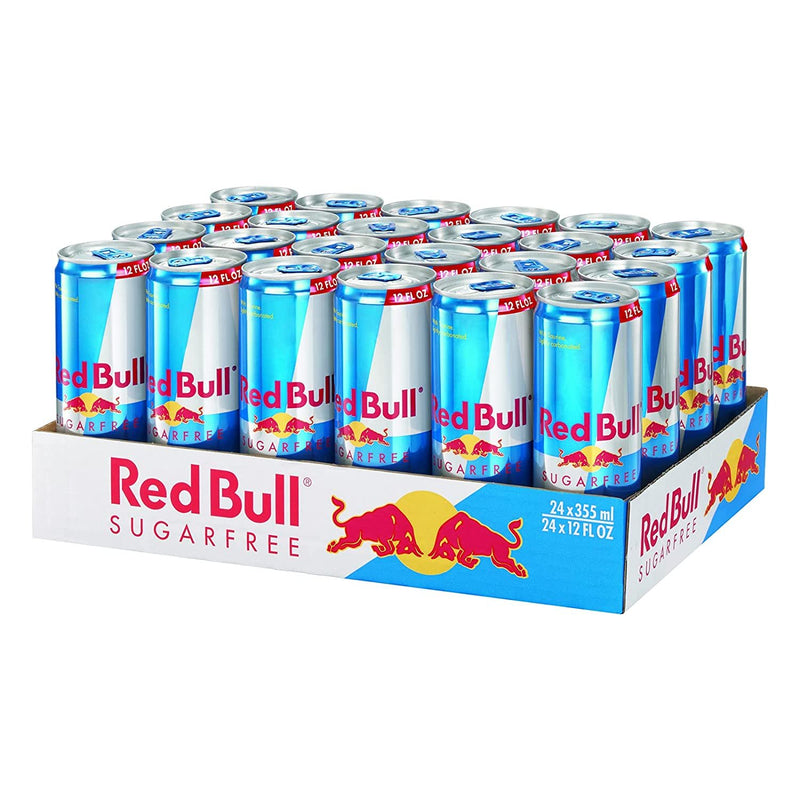 Red Bull Energy Drink Sugar Free 24 Pack of 12 Fl Oz, Sugarfree