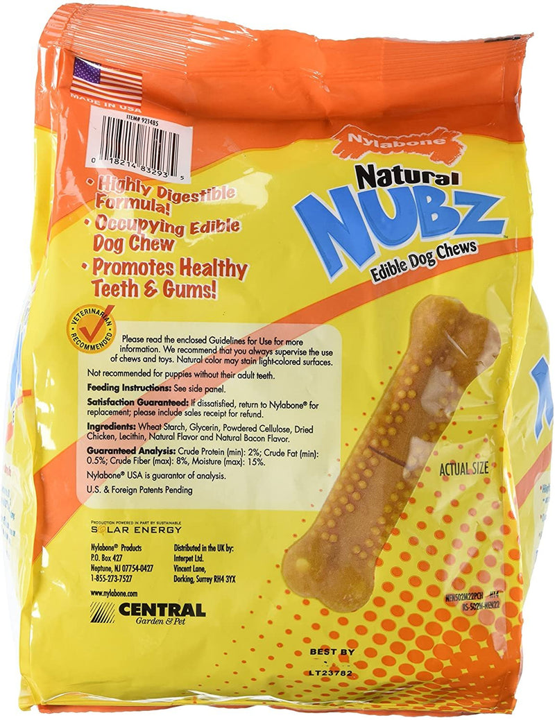 Nylabone Natural Nubz Edible Dog Chews, 22 Count