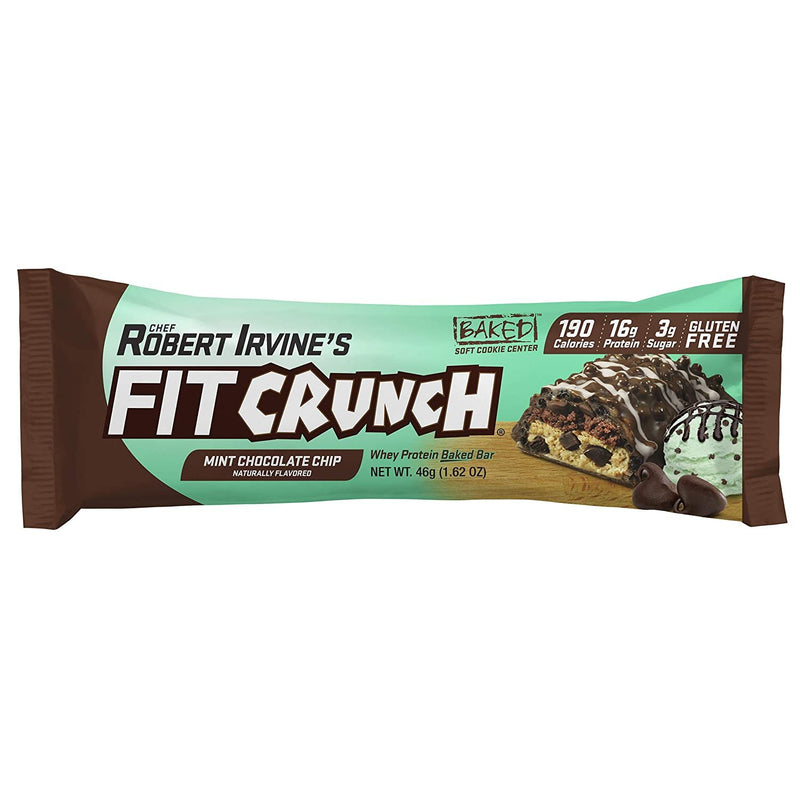 FITCRUNCH Snack Size Protein Bars, (18 Count, Mint Chocolate Chip)