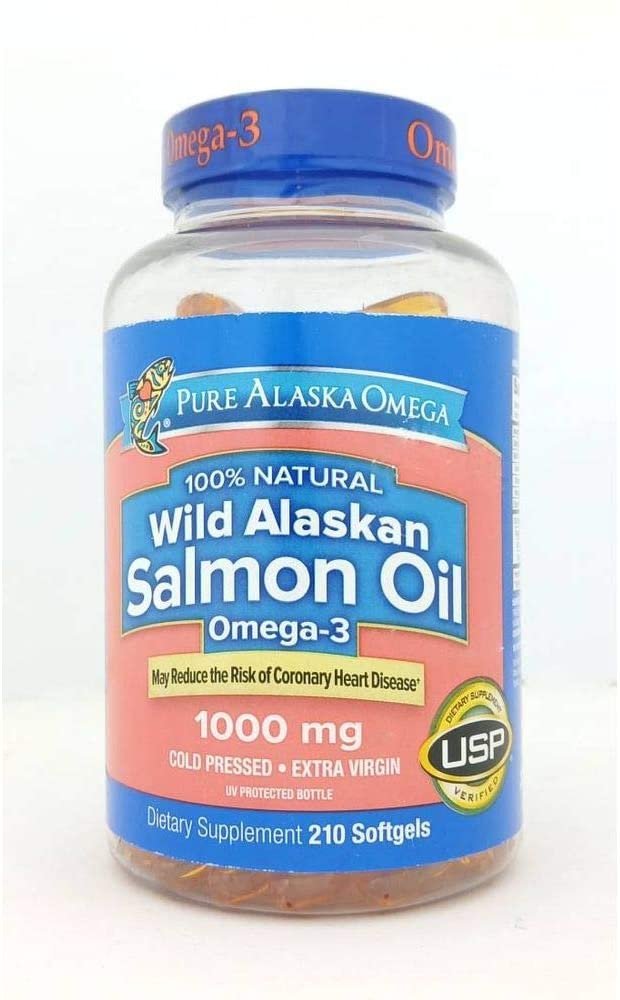Pure Alaska Omega-3 Wild Alaskan Salmon Oil 1000mg 210 ct