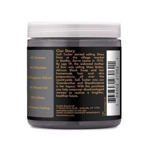 SHEA MOISTURE African Black Soap Clarifying Mud Mask w/ Tamarind Extract & Tea Tree Oil, 6 oz (2-pack)