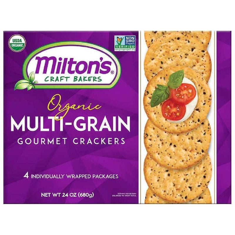 Milton's Craft Bakers Original Multi-Grain Gourmet Baked Crackers 680g (4 Individually Wrapped Packages)
