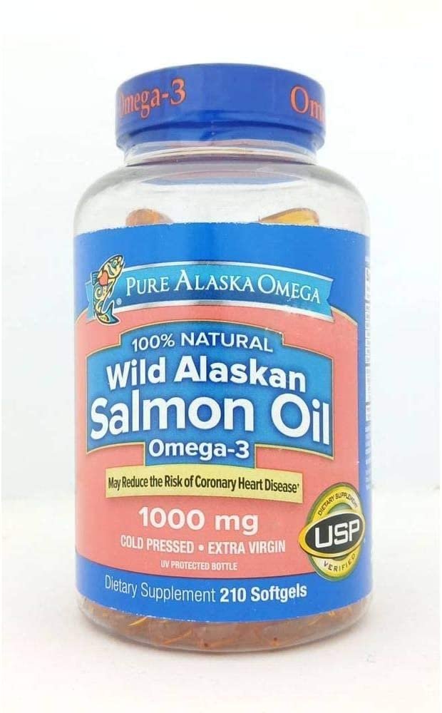 Pure Alaska Omega-3 Wild Alaskan Salmon Oil 1000mg 210 ct