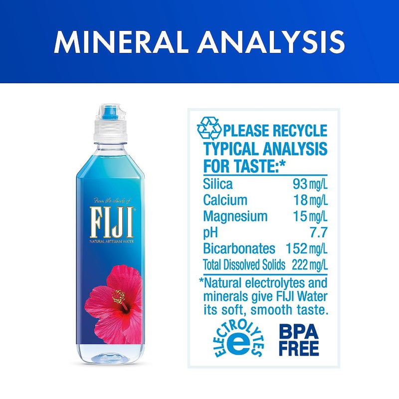 FIJI Natural Artesian Water, 23.7 Fl Oz (Pack of 12)