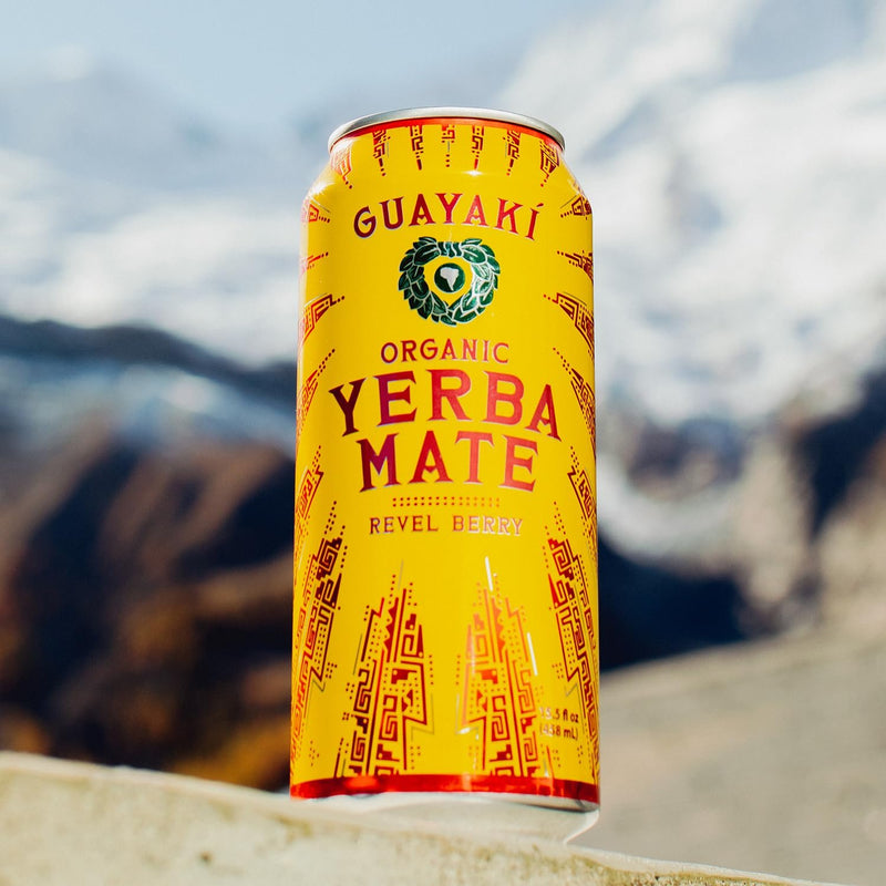 Guayaki Yerba Mate, Clean Energy Drink Alternative, Organic Bluephoria, 15.5oz (Pack of 12), 150mg Caffeine