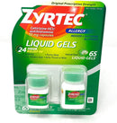Zyrtec Cetirizine HCI/Antihistamine 10mg 65 Liquid Gels One Bottle of 25 and One Bottle of 40