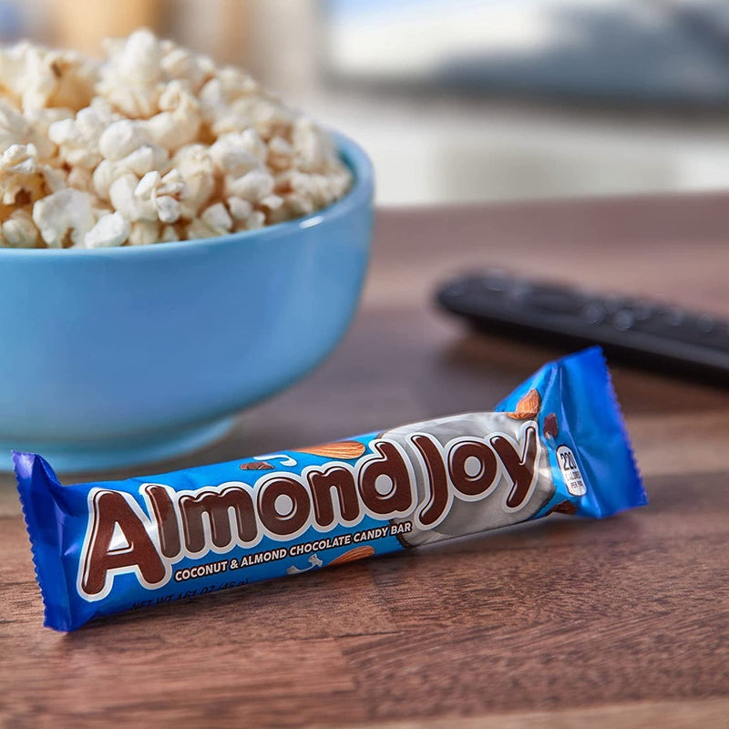 ALMOND JOY Coconut And Almond Chocolate Halloween Candy, Bulk, Gluten Free, Individually Wrapped, 1.61 oz Bars (36 Count)