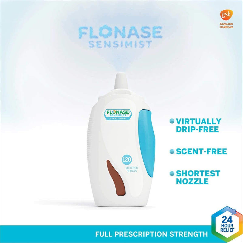 Flonase Sensimist Allergy Relief Nasal Spray, Great Size 1 Pack ( Total 3 Bottles, 120 Spray Each )