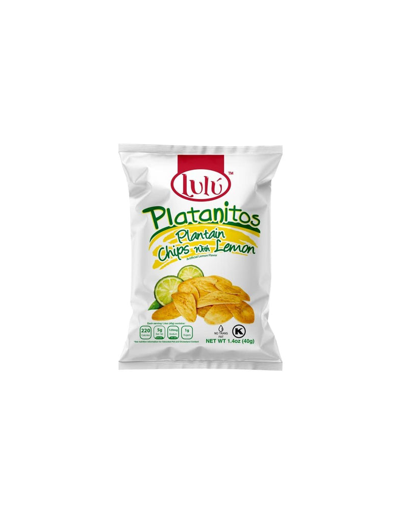 LULU Plantain chips with lemon - Healthy snack - Plantains chips - Plantain chips individual bags - Whole 30 snacks - Plantain chips lime - Healthy plantain chips - Tostones plantain press - Whole food - Lime chips - Plantains fresh - Bulk chips
