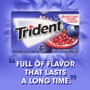 Trident Wild Blueberry Twist Sugar Free Gum, 12 Packs of 14 Pieces (168 Total Pieces)