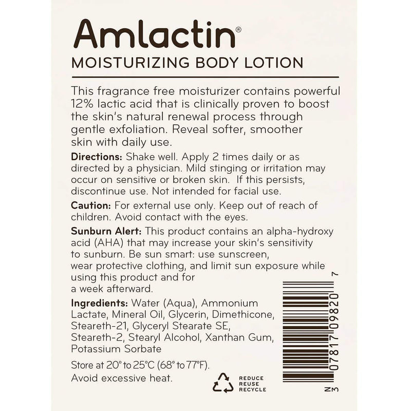 Body Care / Beauty Care AmLactin 12 % Moisturizing Lotion - 500 g / 20 oz Bodycare