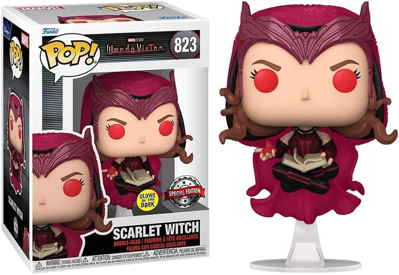 WandaVision Scarlet Witch Glow-in-The-Dark Pop! Vinyl Figure - EE Exclusive