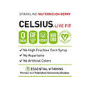CELSIUS Sweetened with Stevia Sparkling Orange Pomegranate Fitness Drink, Zero Sugar, 12oz. Slim Can, 12 Pack